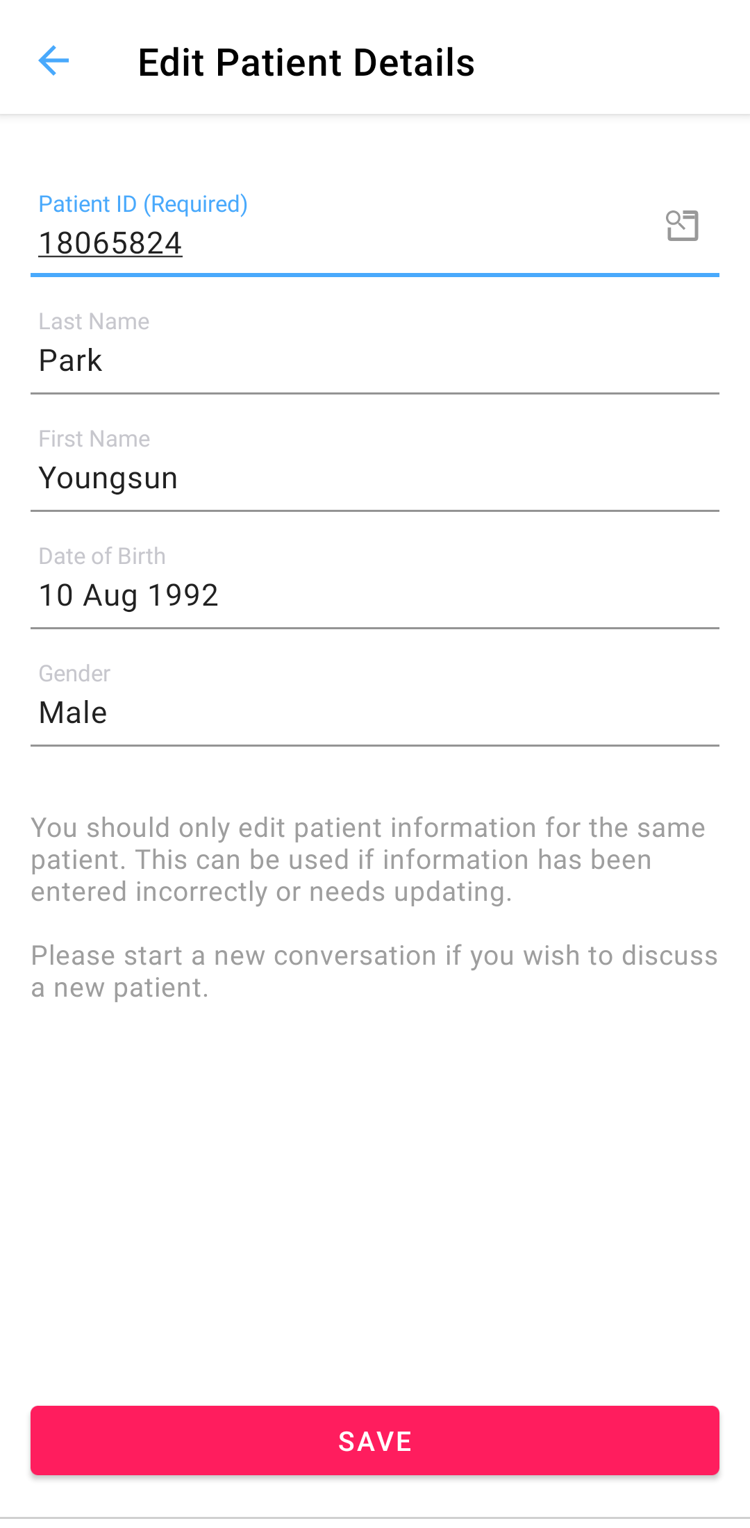 (Android) Patient Lookup