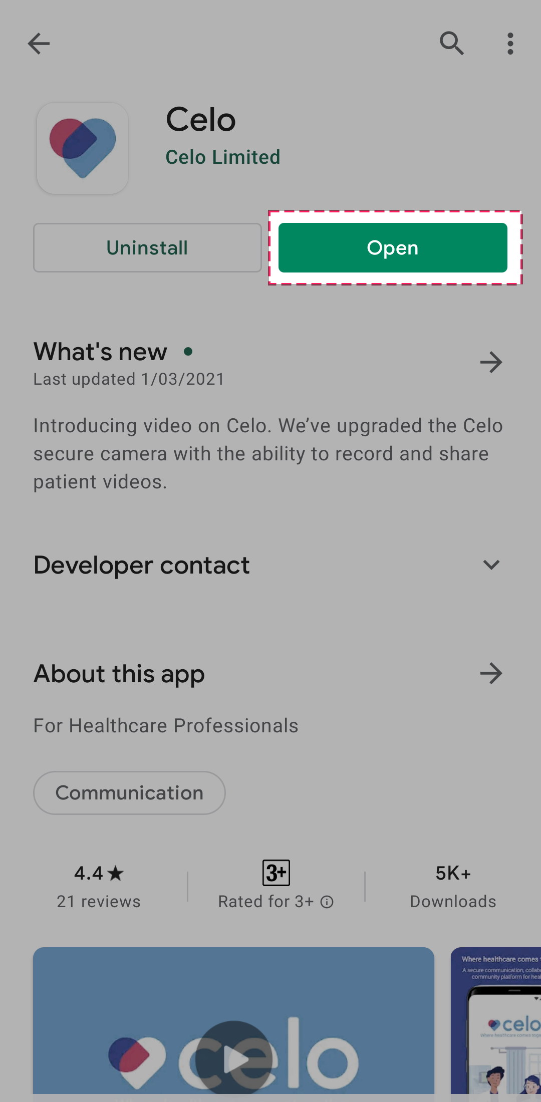 (Android) Play Store - Open Celo