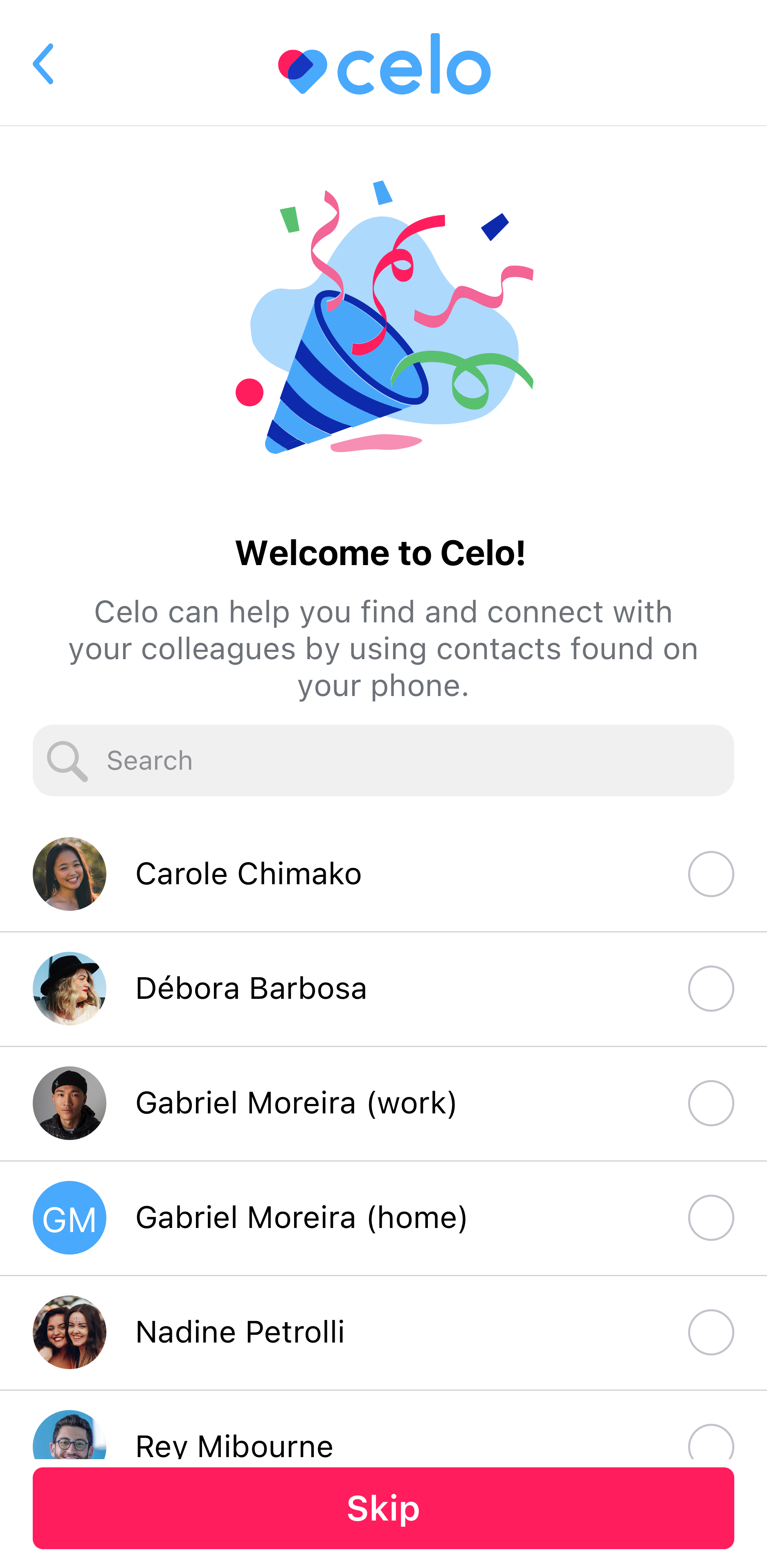 (iOS) Sign Up - Add contacts