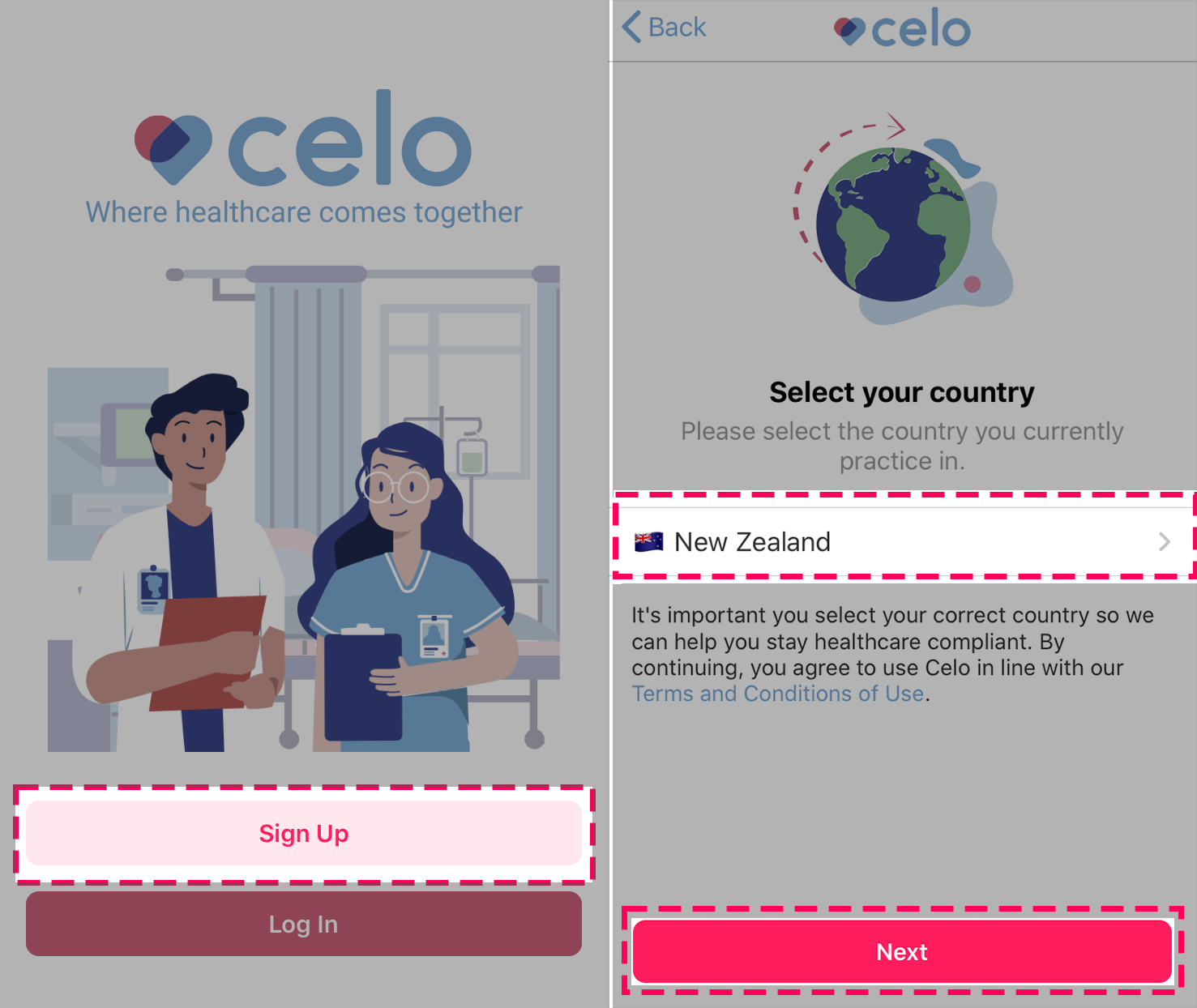 (iOS) Sign Up - Choose Country