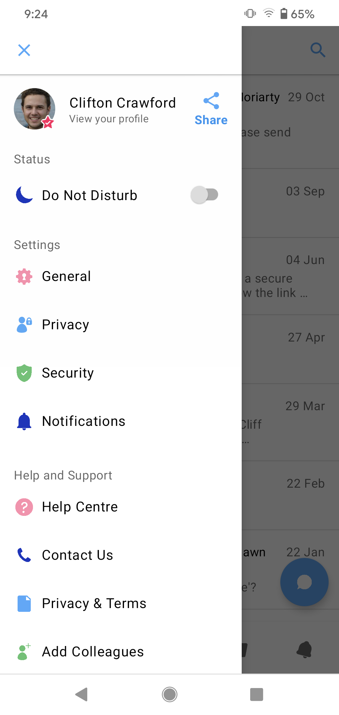 (Android) General settings