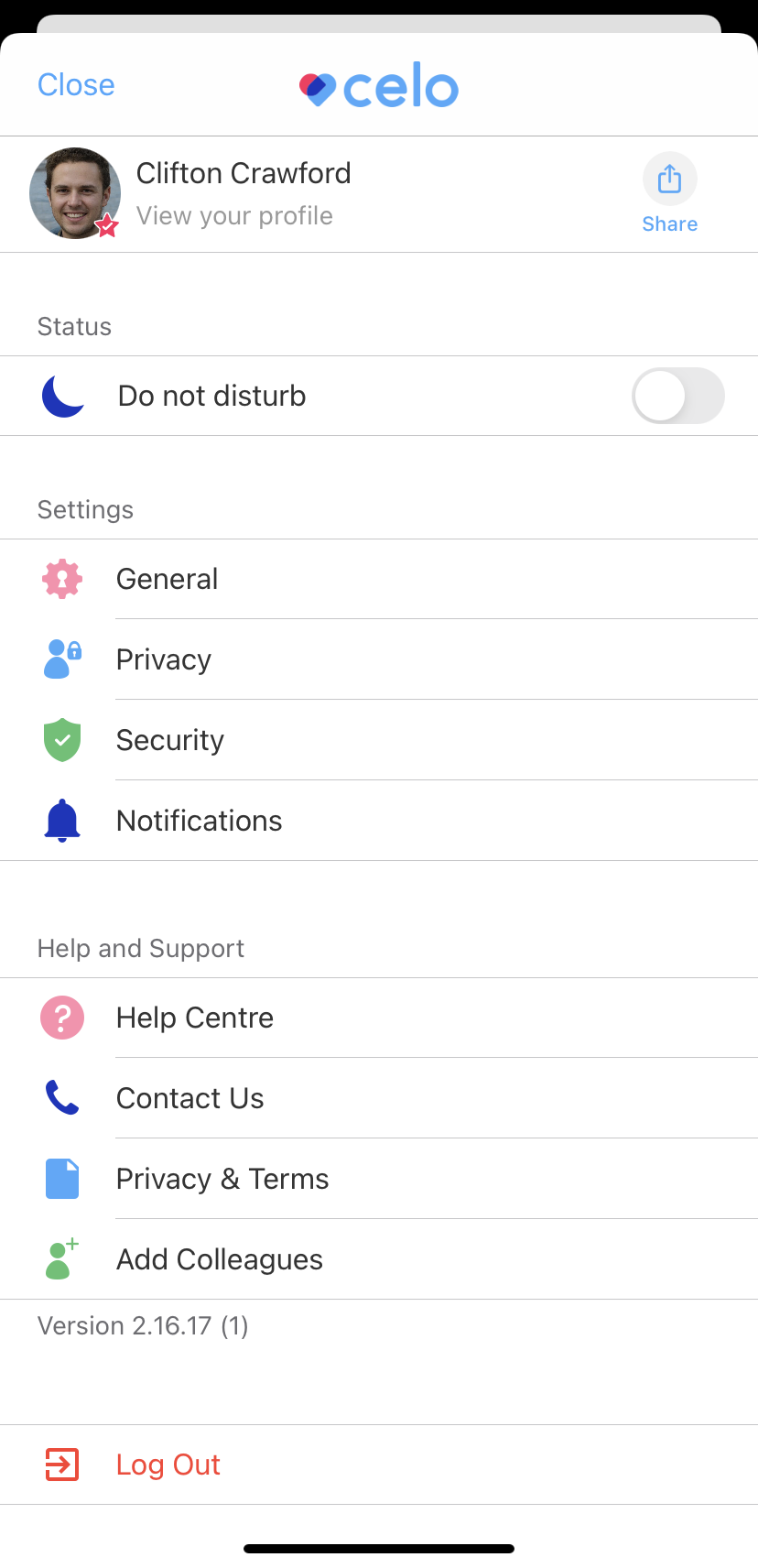 (iOS) General settings